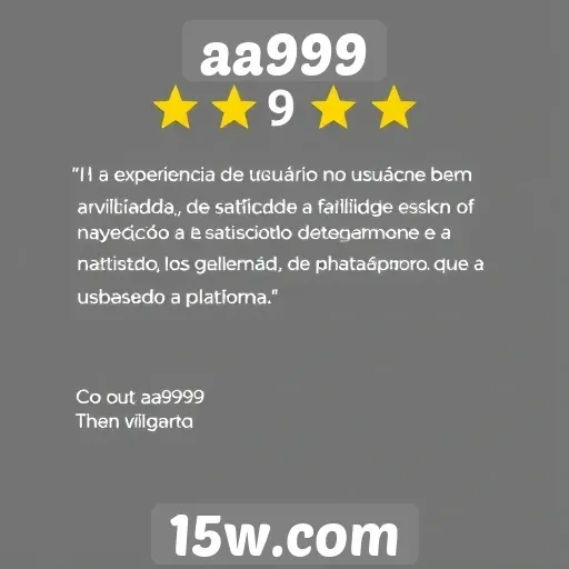 experiência de usuário no aa999 é bem avaliada